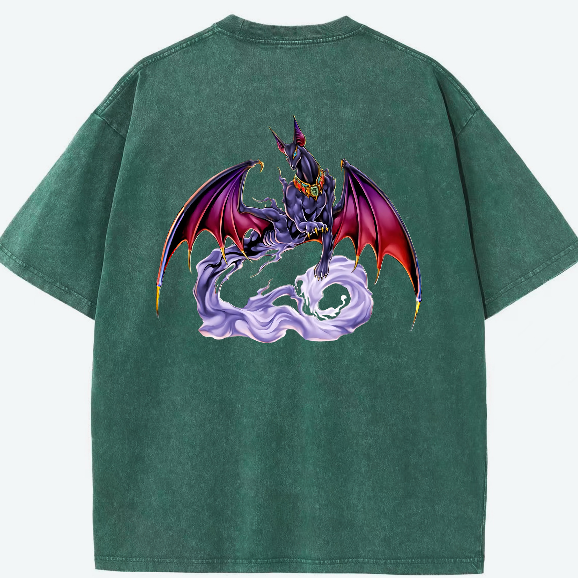 （画像用） 遊☆戯☆王 Yu-Gi-Oh! 綿100% ヴィンテージ風 半袖Tシャツ（背面プリント）
